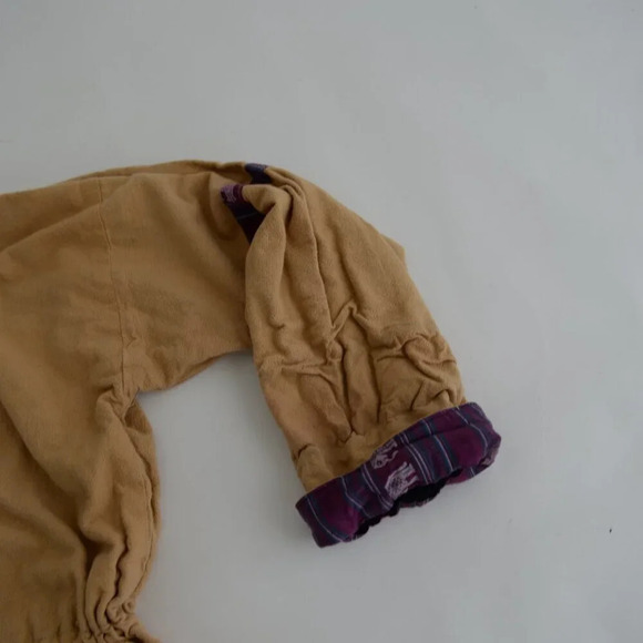 Vintage 90's Handmade Tan & Purple Aztec & Elephant Reversible  Zip Up Jacket M - Picture 5 of 15